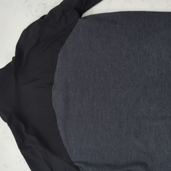 1/4 Zip Wool F&G Pullover Sweater Jacket Shirt Golf Black Gray SZ L Long Sleeve - Picture 4 of 4